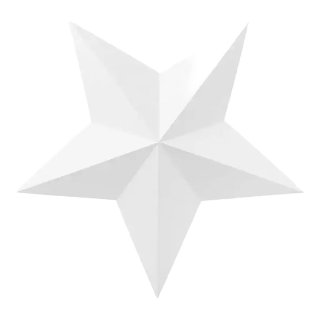 Decorazione a stelle bianche (6 pezzi)