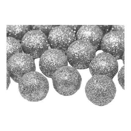 Decorazione Sfera di glitter argento ø2cm (25 pezzi)