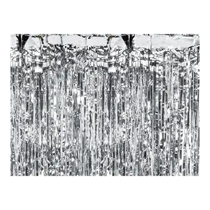 Sipario d'argento glitterato 90x250cm