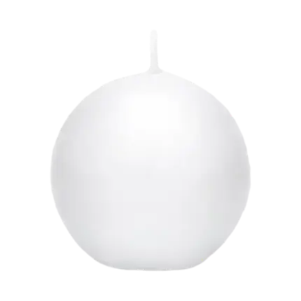 Candela tonda bianca opaca ø 8cm