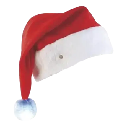 Cappello di Natale di lusso con pompon luminoso