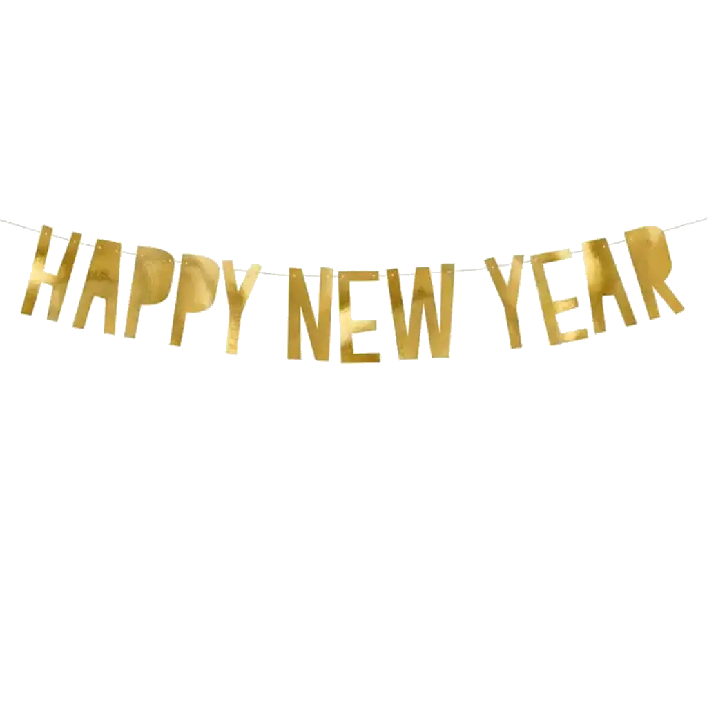 Ghirlanda Felice Anno Nuovo Oro