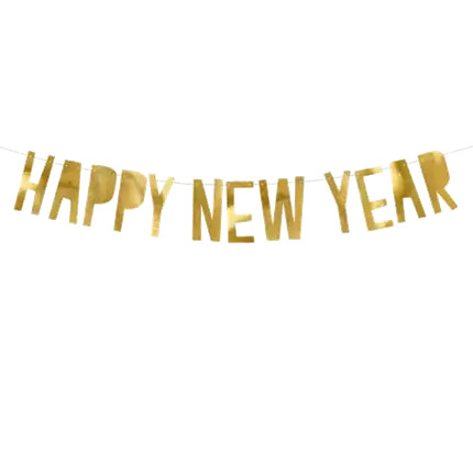 Ghirlanda Felice Anno Nuovo Oro