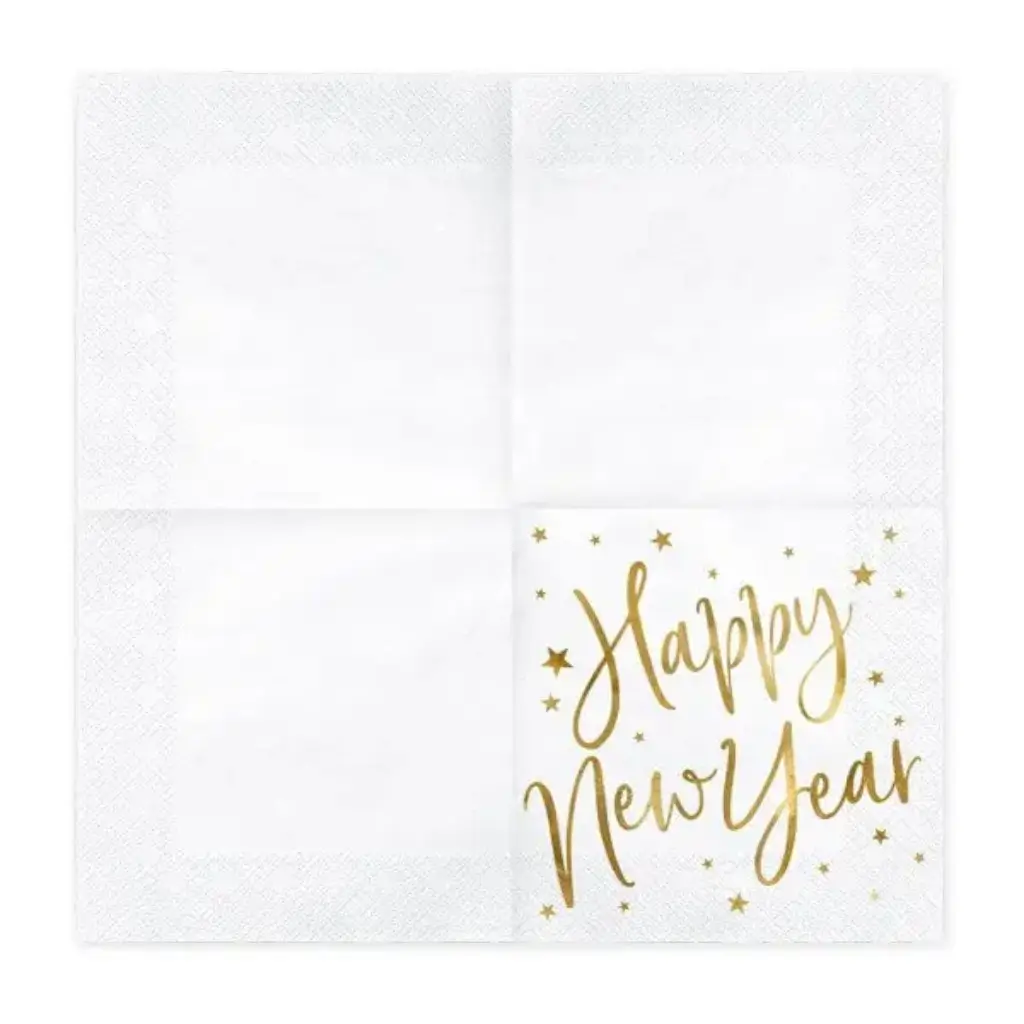 Felice anno nuovo asciugamano di carta (set da 20)
