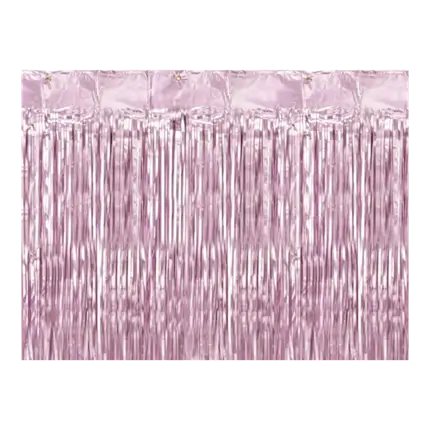 Tenda glitterata con frange Rosa chiaro 90x250cm