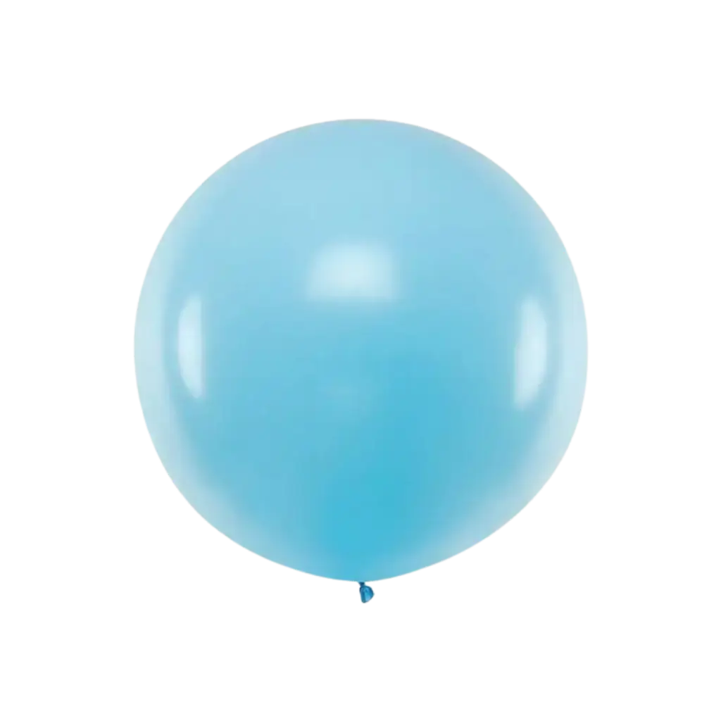 Pallone tondo gigante azzurro pastello ø100cm