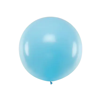 Pallone tondo gigante azzurro pastello ø100cm