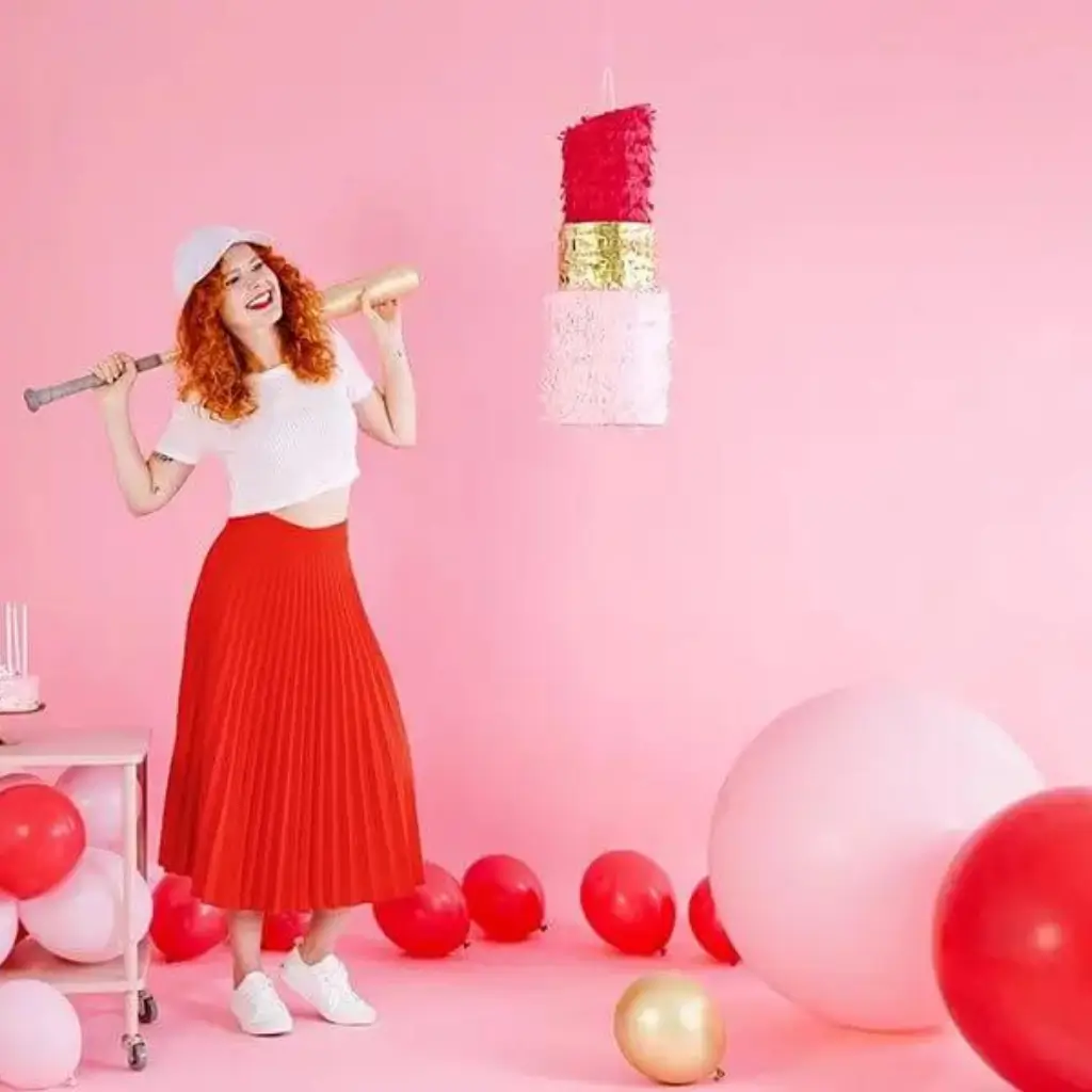 Pallone tondo gigante rosa chiaro pastello ø100cm