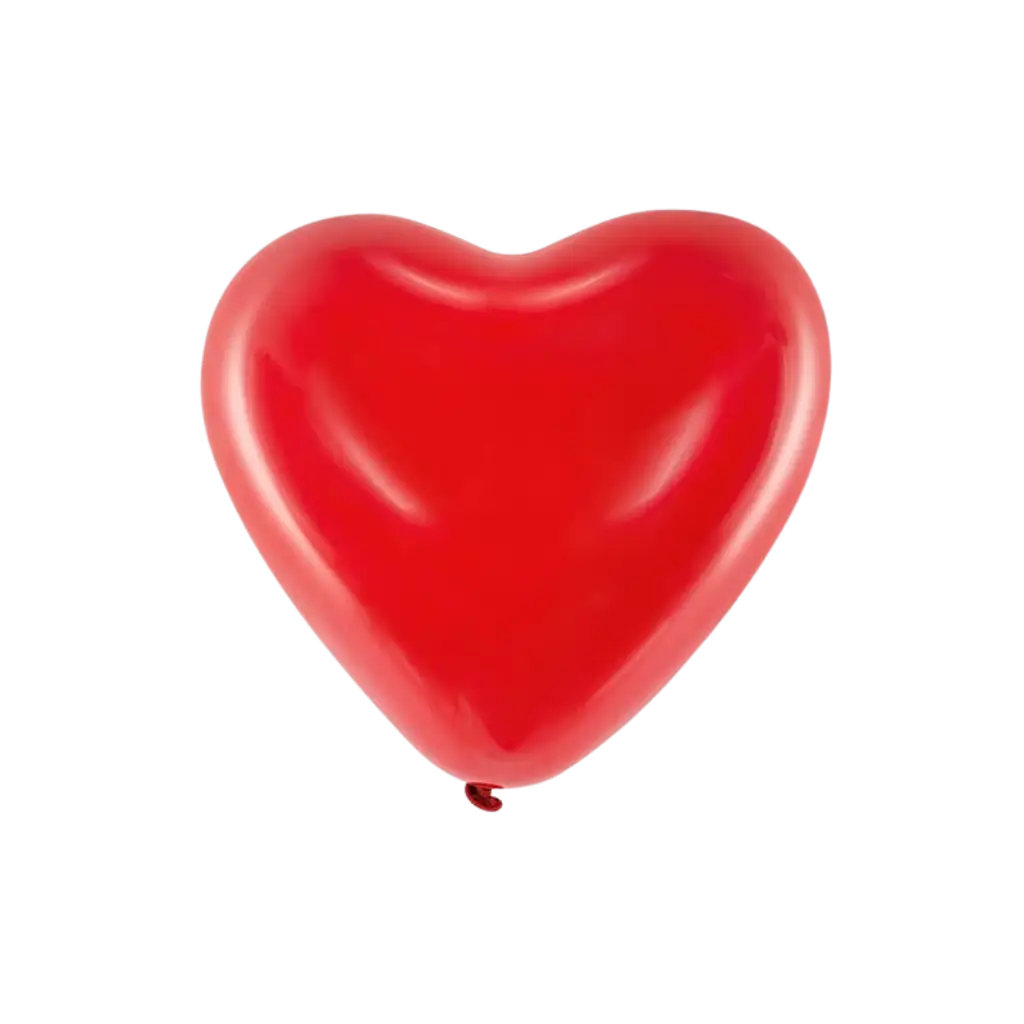 Confezione da 100 palloncini a cuore rosso pastello 25cm