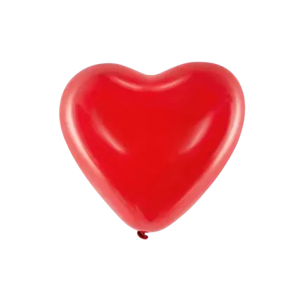 Confezione da 100 palloncini a cuore rosso pastello 25cm