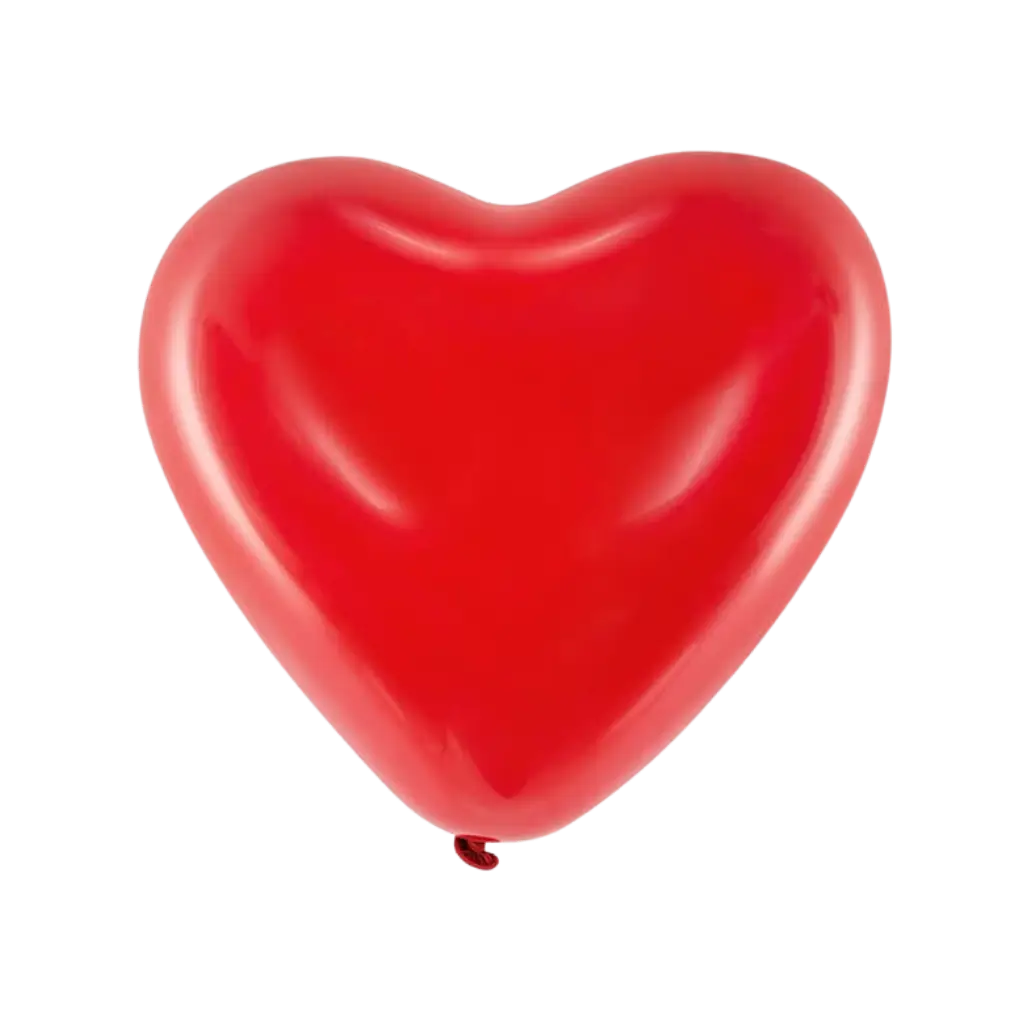 Palloncino a cuore rosso pastello 40cm (Set di 6)
