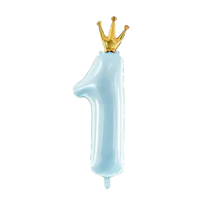 Palloncino azzurro Figura 1 con corona