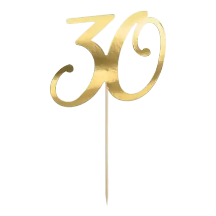 Decorazione per Torta 30 colore Oro