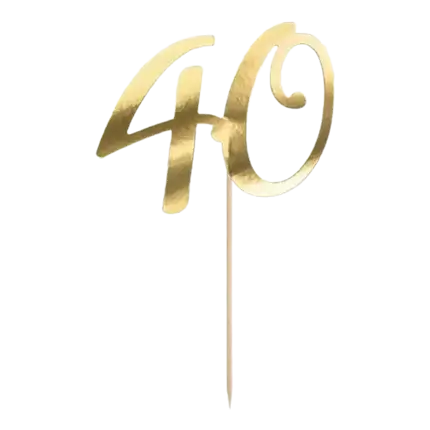 Decorazione per Torta 40 colore Oro