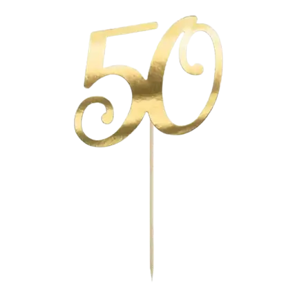 Decorazione per Torta 50 colore Oro