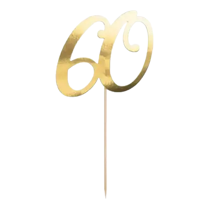 Decorazione per Torta 60 colore Oro