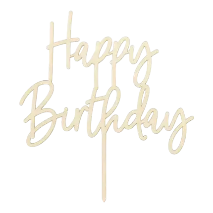 DECORAZIONE DELLA TORTA DI BUON COMPLEANNO IN LEGNO