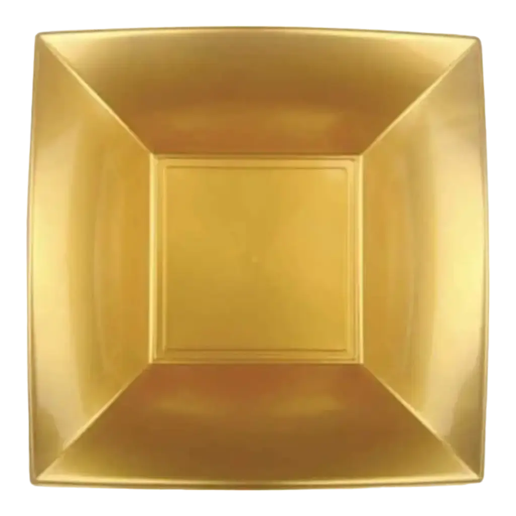 Piatto fondo d'oro quadrato 18x18cm - Set di 12