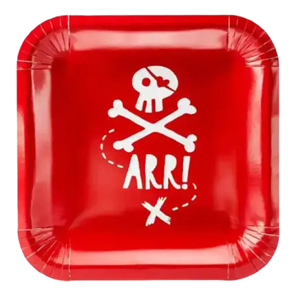 Piatti di carta per feste piratesche (set di 6)