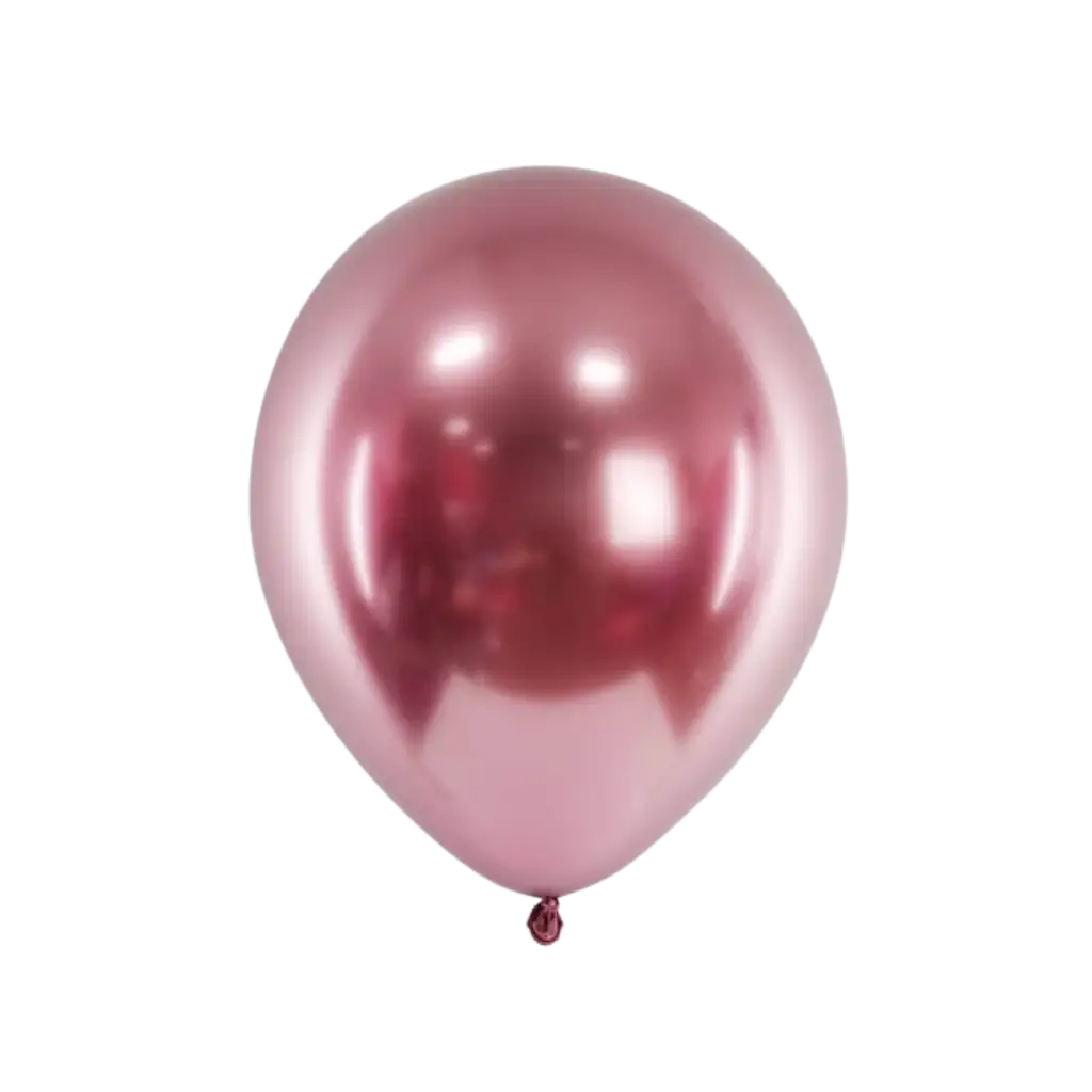 50 palloncini in metallo brillante oro rosa