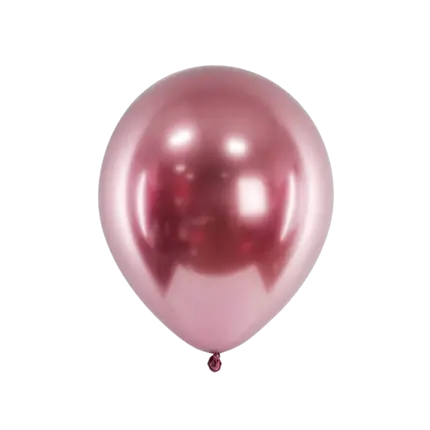 50 palloncini in metallo brillante oro rosa