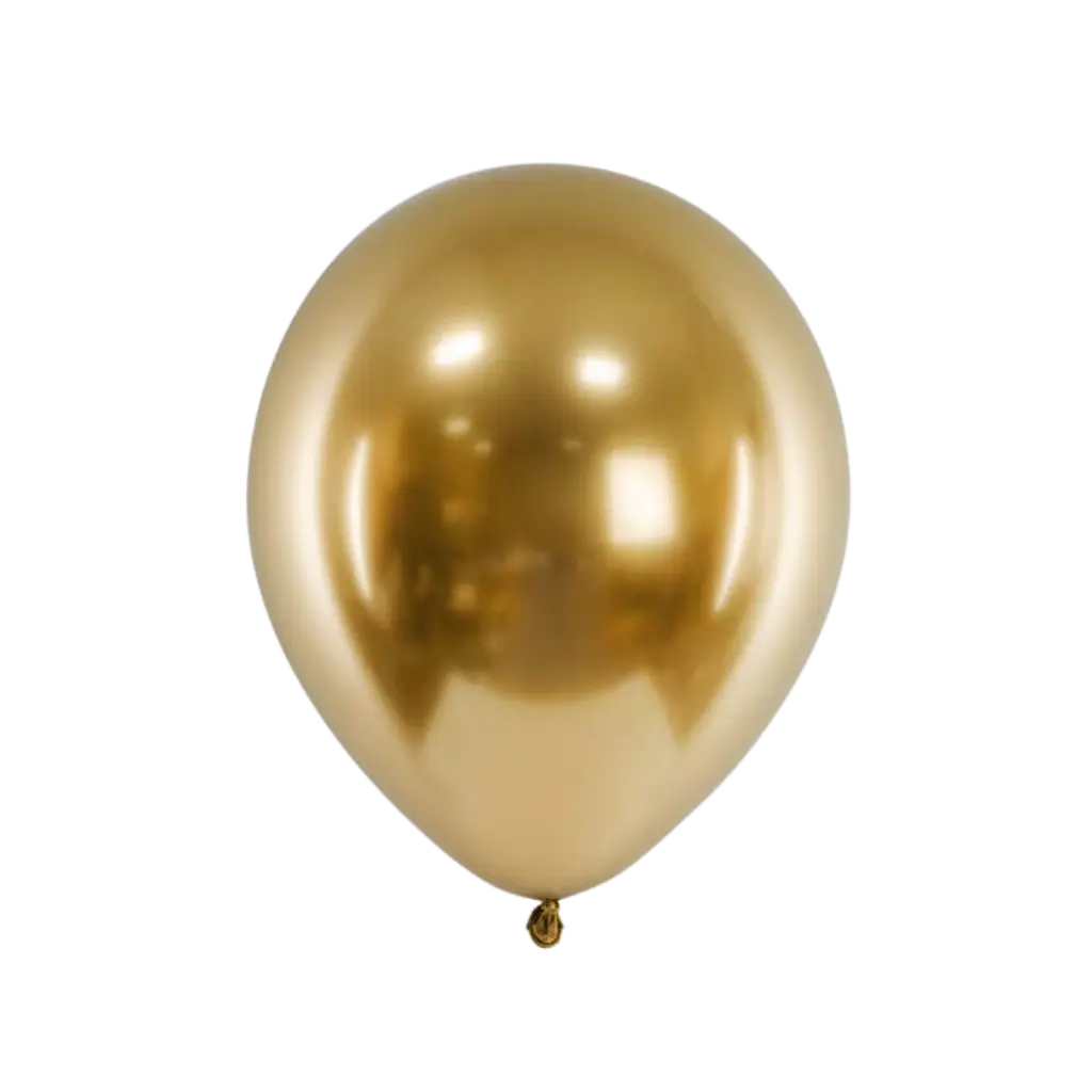 50 Palloncini in metallo brillante Oro