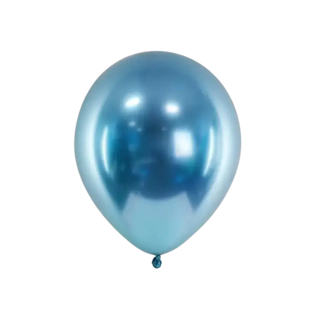 50 palloncini in metallo brillante blu