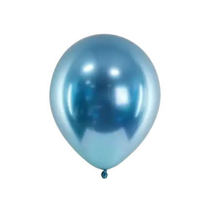 50 palloncini in metallo brillante blu