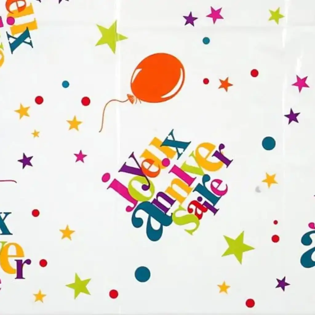 Tovaglia multicolore Happy Birthday