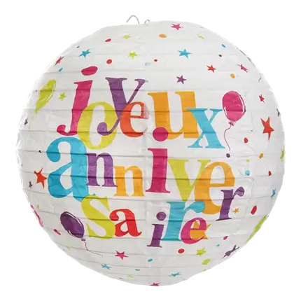 Lanterna multicolore di buon compleanno (set di 2)