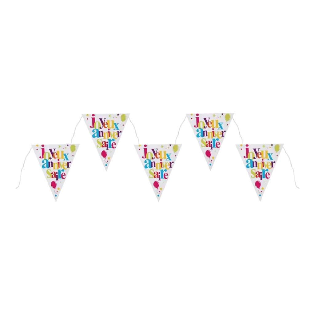 Ghirlanda multicolore di striscione di buon compleanno