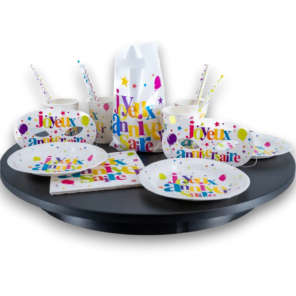 Kit di buon compleanno multicolore 10 pers.