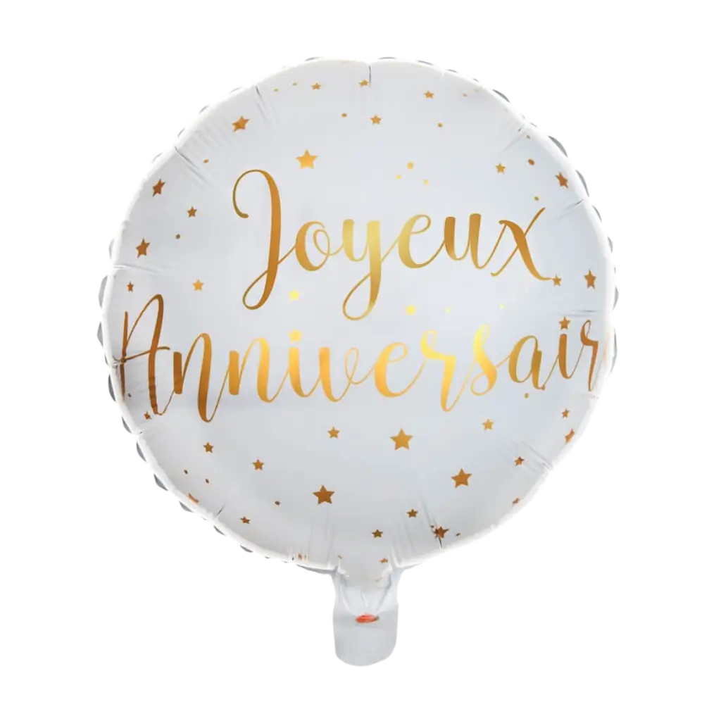 Palloncino di compleannoPalla di compleanno oro/bianco ø45cm