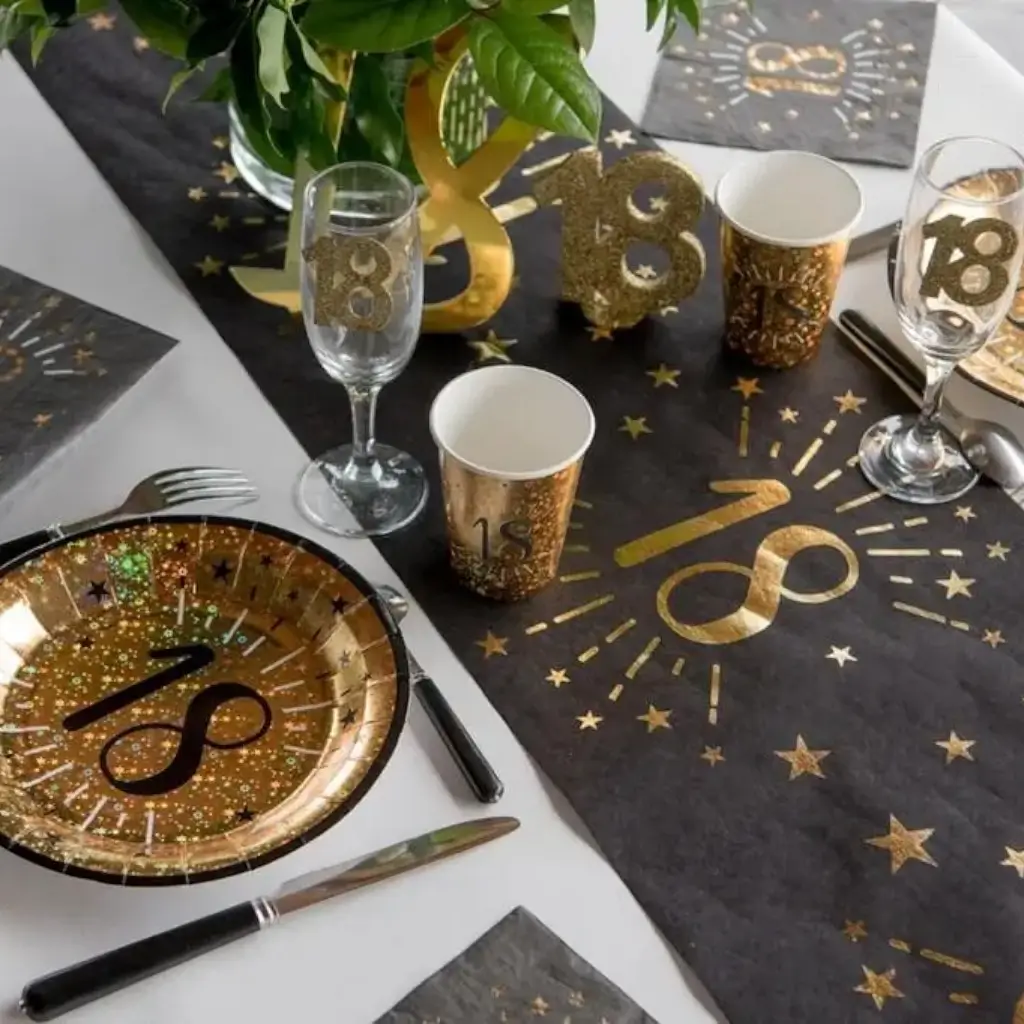 Tazza di carta 18 anni oro (set di 10)