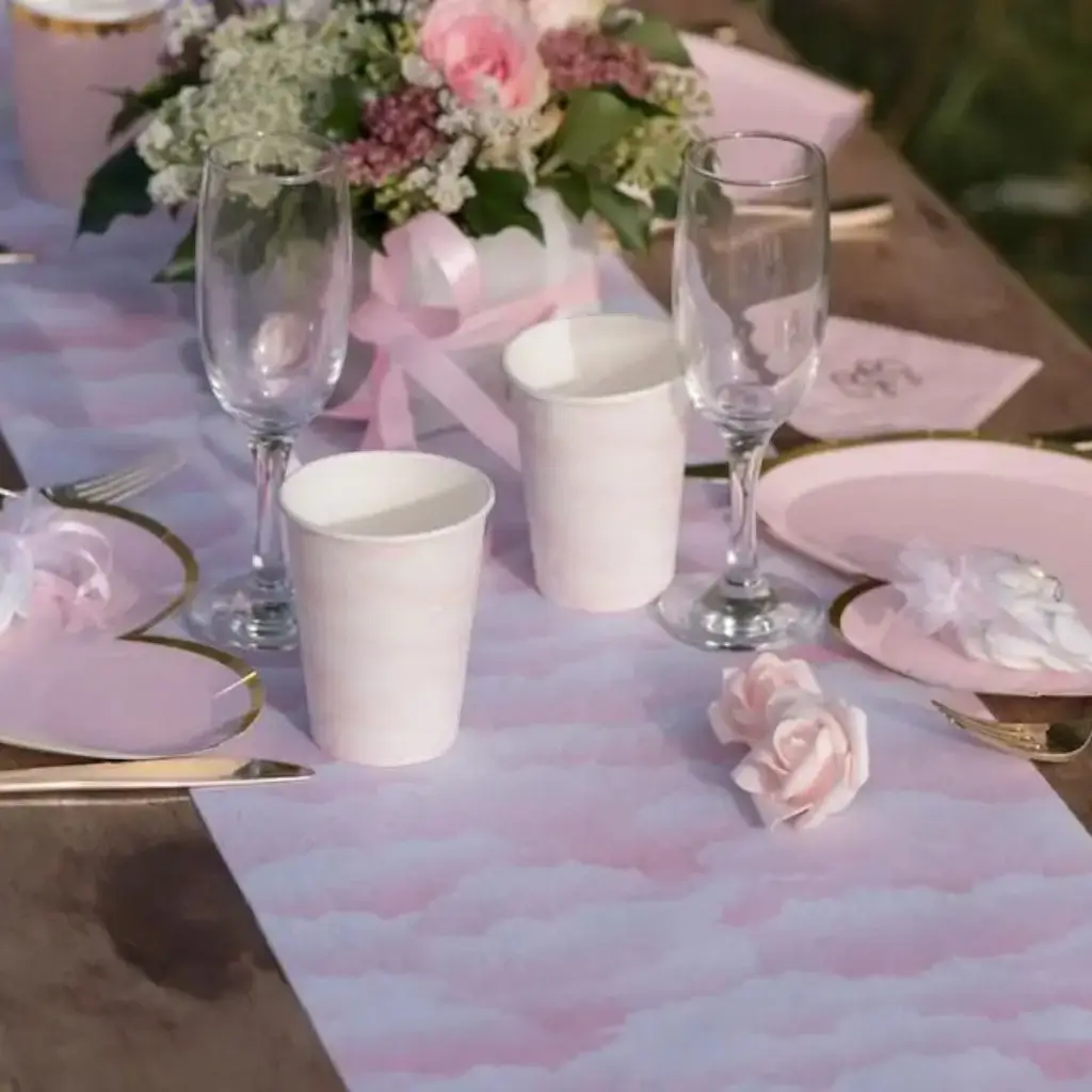 Baby Girl Table Runner Pink Cloud 5 metri