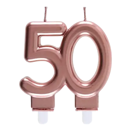 Candela 50 anni Oro rosa