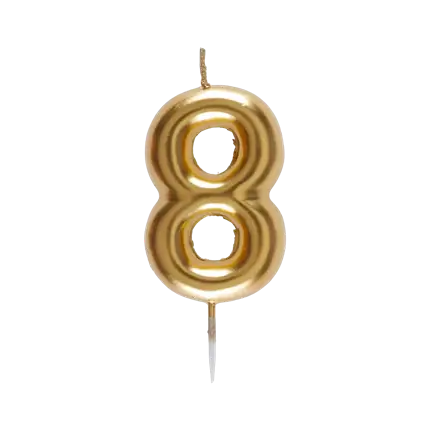 Candela numero 8 d'oro
