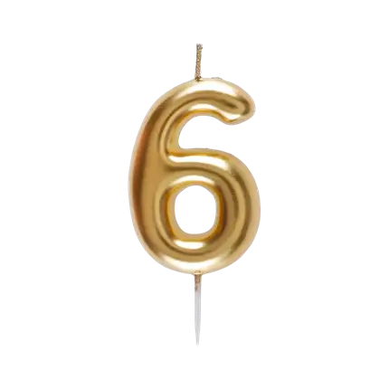Candela Numero 6 Oro