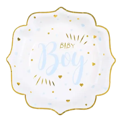 Piatto bambino bambino blu (set di 10)