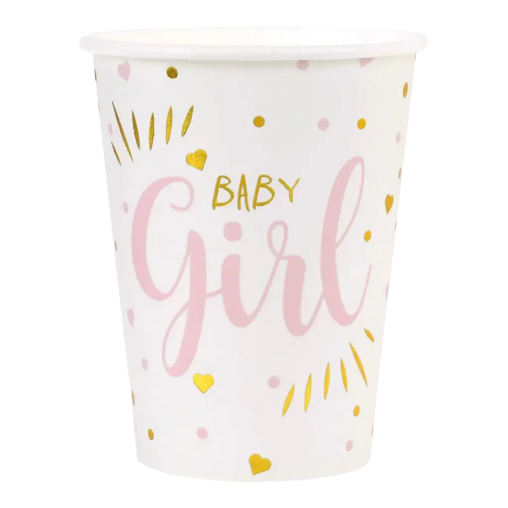 Bicchiere rosa per il Baby Shower Girl (set di 10)