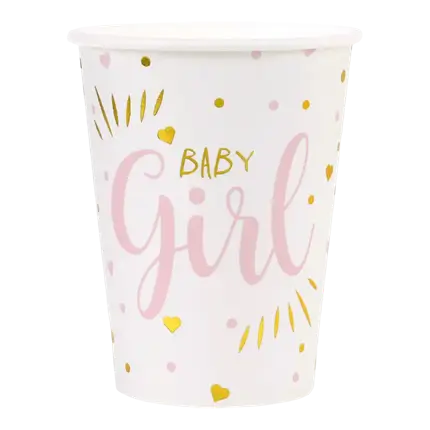 Bicchiere rosa per il Baby Shower Girl (set di 10)