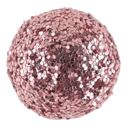 Mini Palla Glitter Rosa Oro ø 1cm (Set di 50)