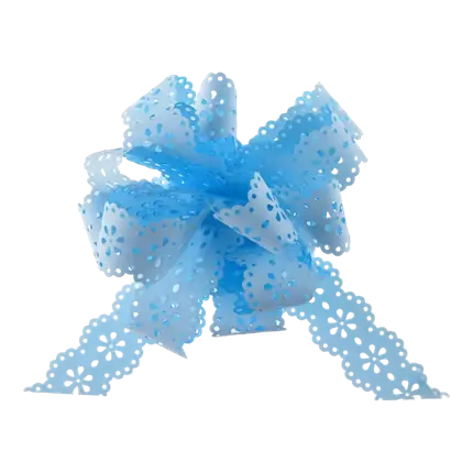 Papillon automatico a fiori blu (set di 5)