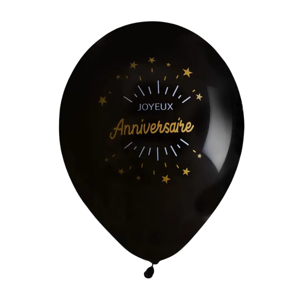 Palloncino di buon compleanno BlackGold (set di 8)