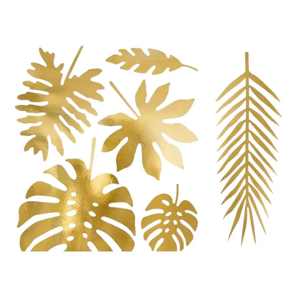 Decorazione fogli di carta oro tropicale (21 pezzi)