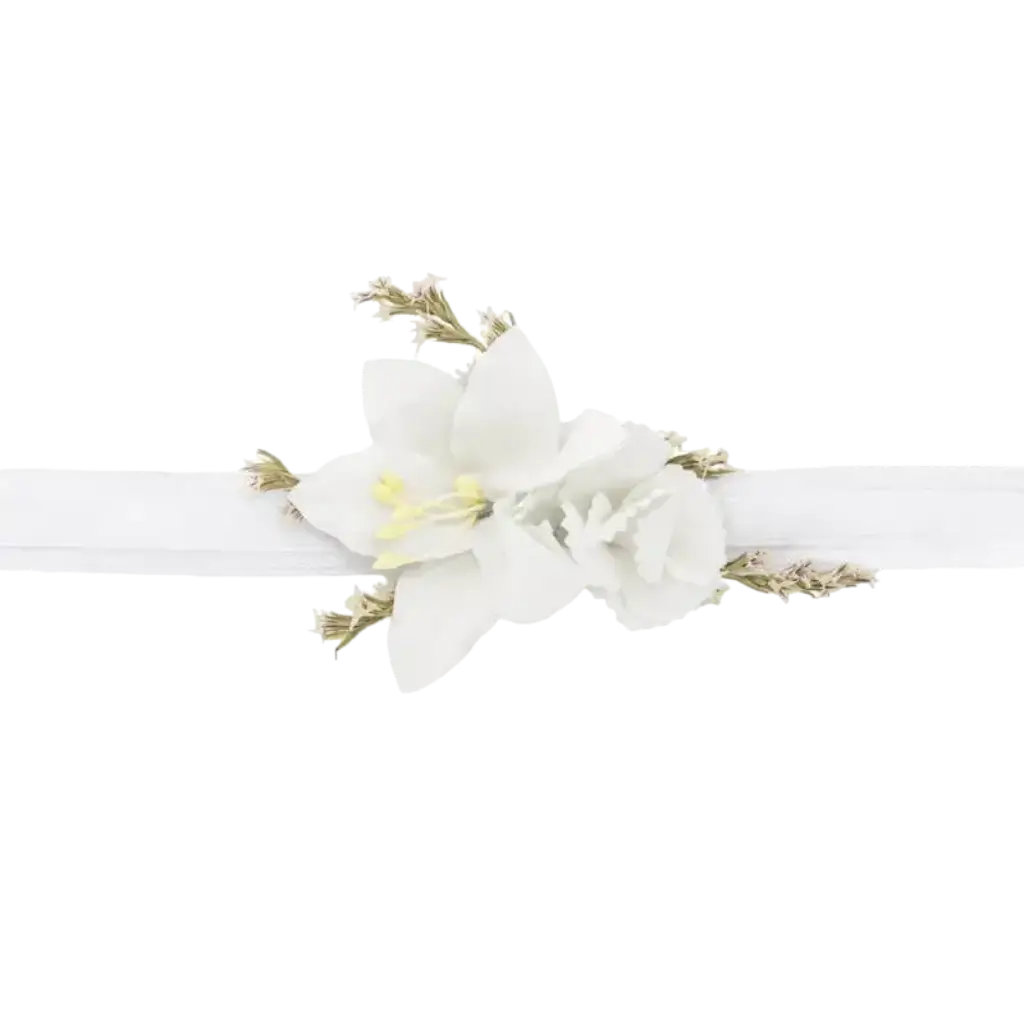 Fiore bianco da polso Corsage