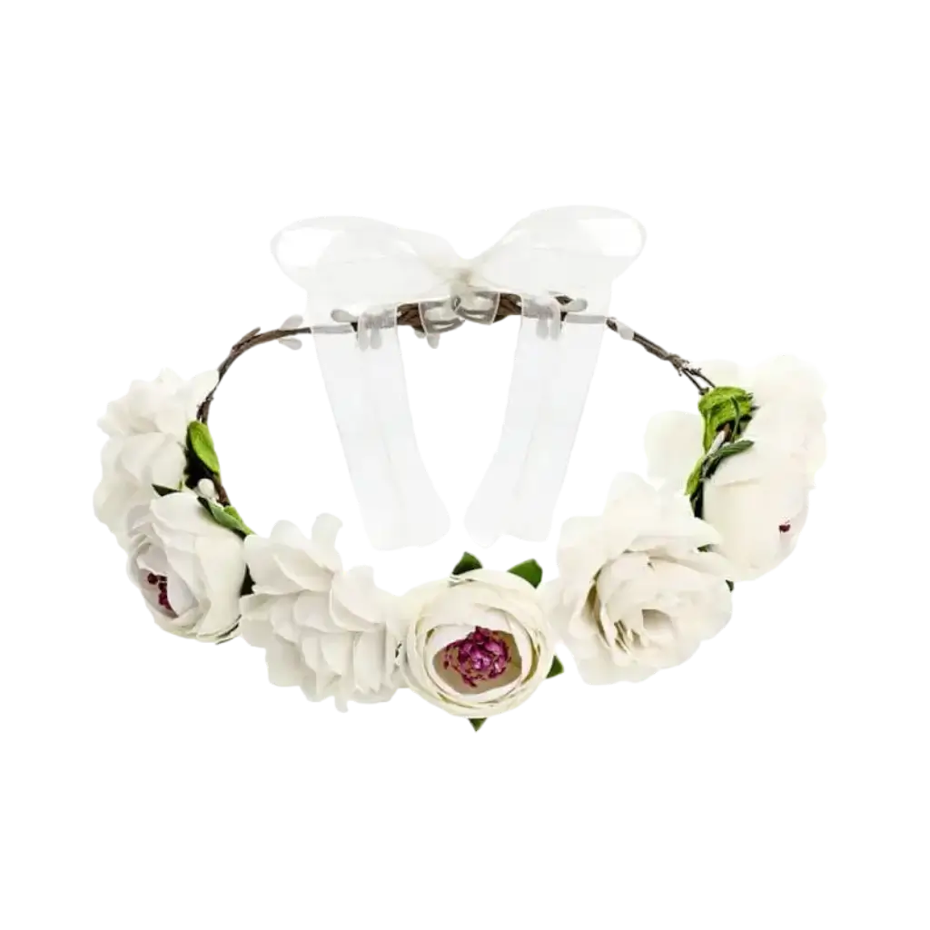 Corona di fiori bianchi ø 17cm