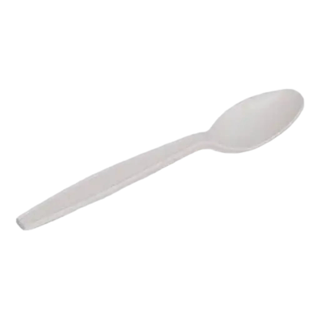 Cucchiaio di amido di mais bianco monouso (set di 50)