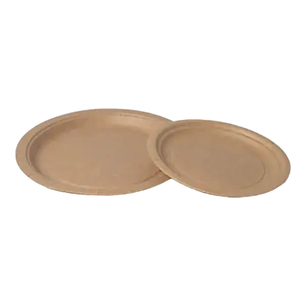 Piatto di cartone Kraft ø 18cm (Set di 6)