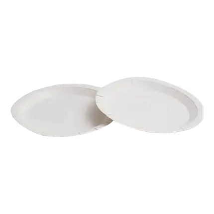 Piatto di cartone bianco ø 23cm (Set di 50)